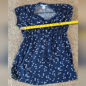 Motherhood Maternity Small Blue Stars Shirt